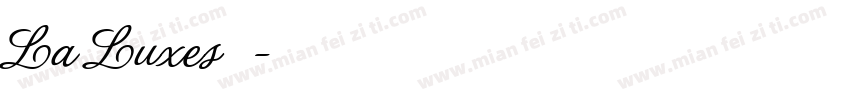 La Luxes字体字体转换